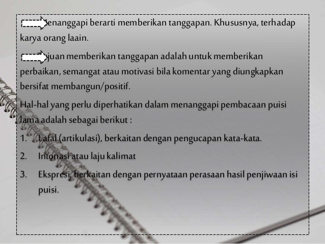 Menanggapi pembacaan puisi_lama