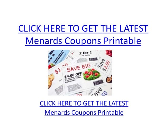Menards discount coupons