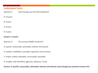 Universal Periodic Review training PPT