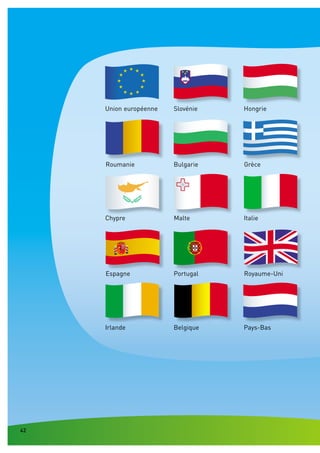 Union européenne Slovénie Hongrie
Roumanie Bulgarie Grèce
Chypre Malte Italie
Espagne Portugal Royaume-Uni
Irlande Belgique Pays-Bas
42
 