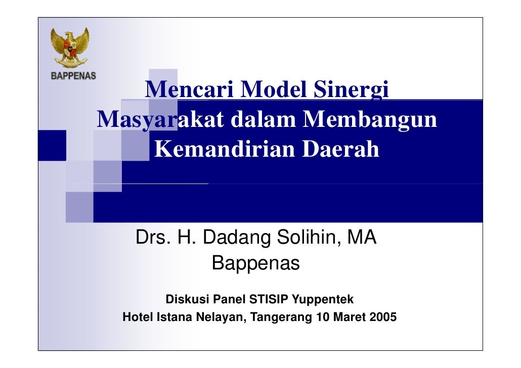mencari model sinergi masyarakat dalam membangun mencari model sinergi masyarakat dalam membangun