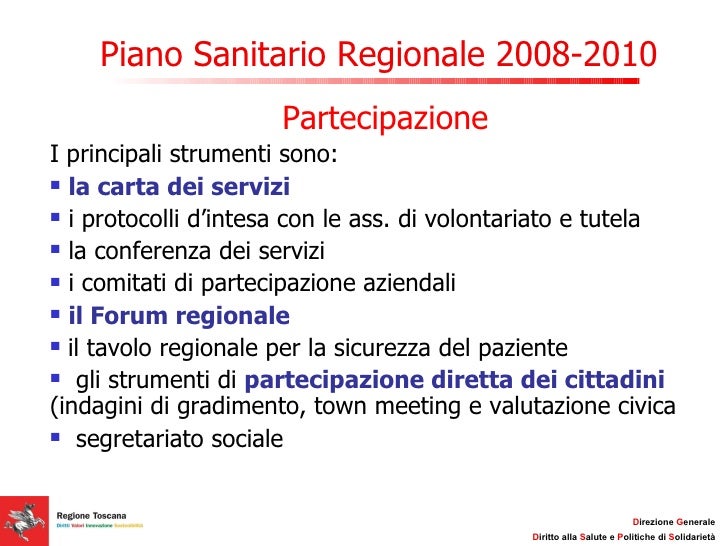 Menchini La Partecipazione Nel Servizio Sanitario Della Toscana