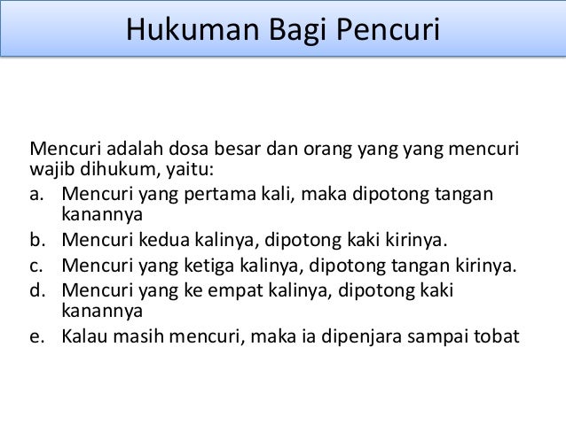 Mencuri Dan Fitnah