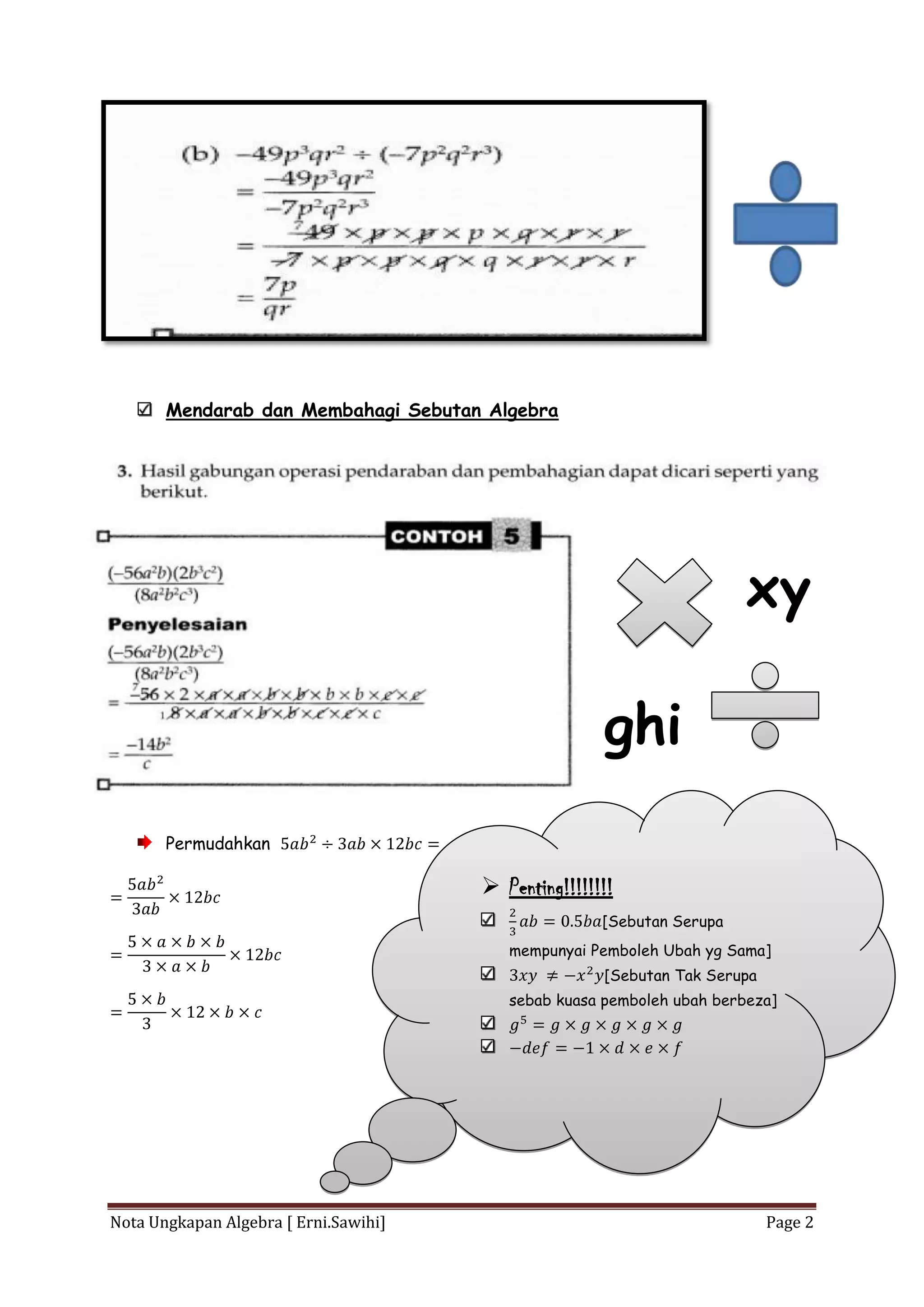 Mendarab dua sebutan algebra | DOCX