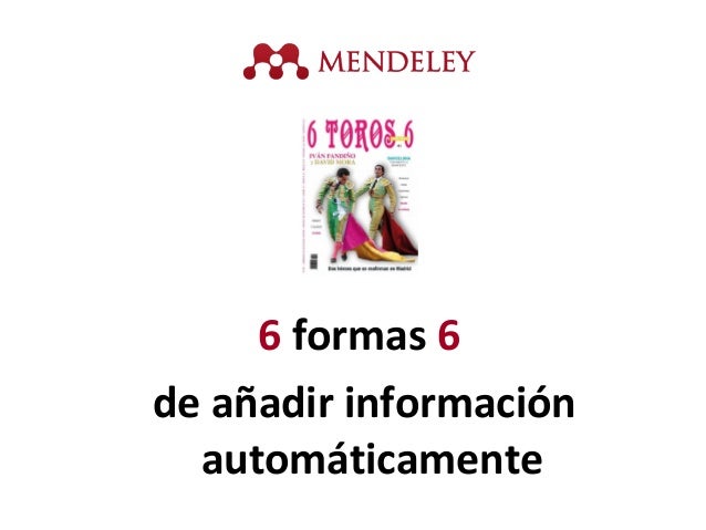 Mendeley Tutorial De Aprendizaje