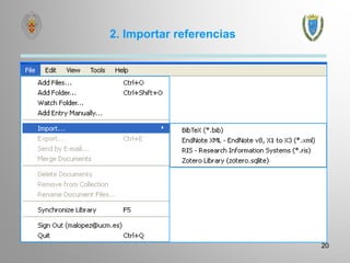 2. Importar referencias
20
 