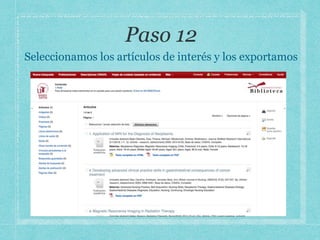 Seleccionamos los artículos de interés y los exportamos
 