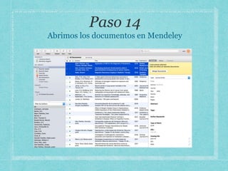 Abrimos los documentos en Mendeley
 