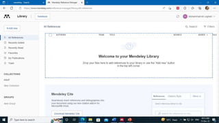 Mendeley reference manager.pptx