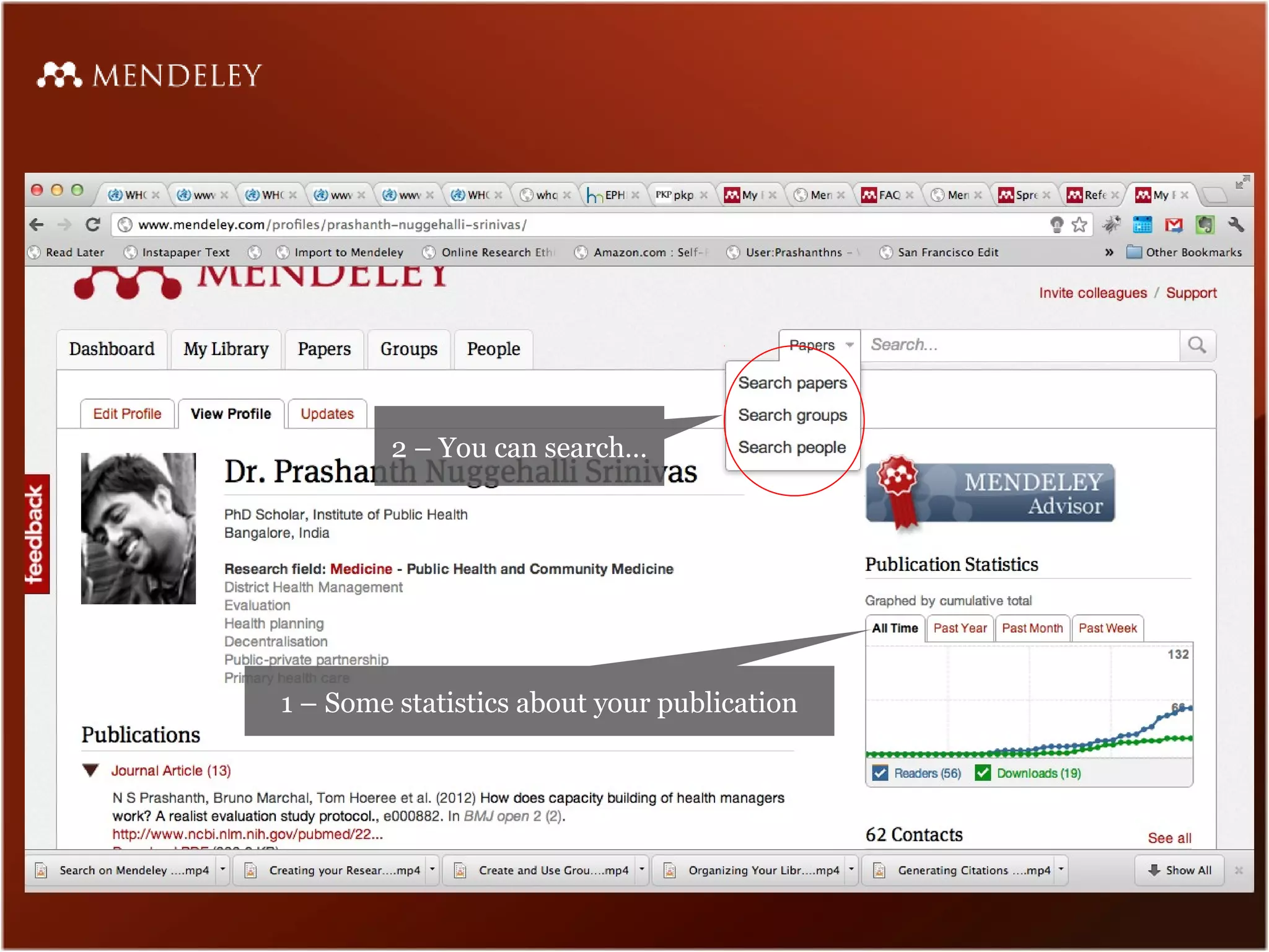 2 – You can search…




1 – Some statistics about your publication
 