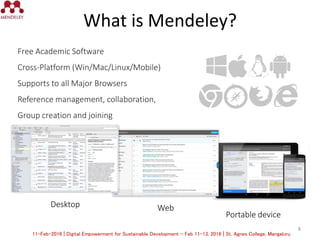 Reference Management Tools : MENDELEY: Free Reference Manger & PDF ...