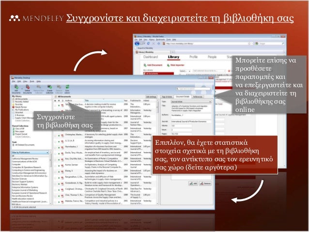 Mendeley Μια ιδιαίτερη εφαρμογή για συνεργατική έρευνα