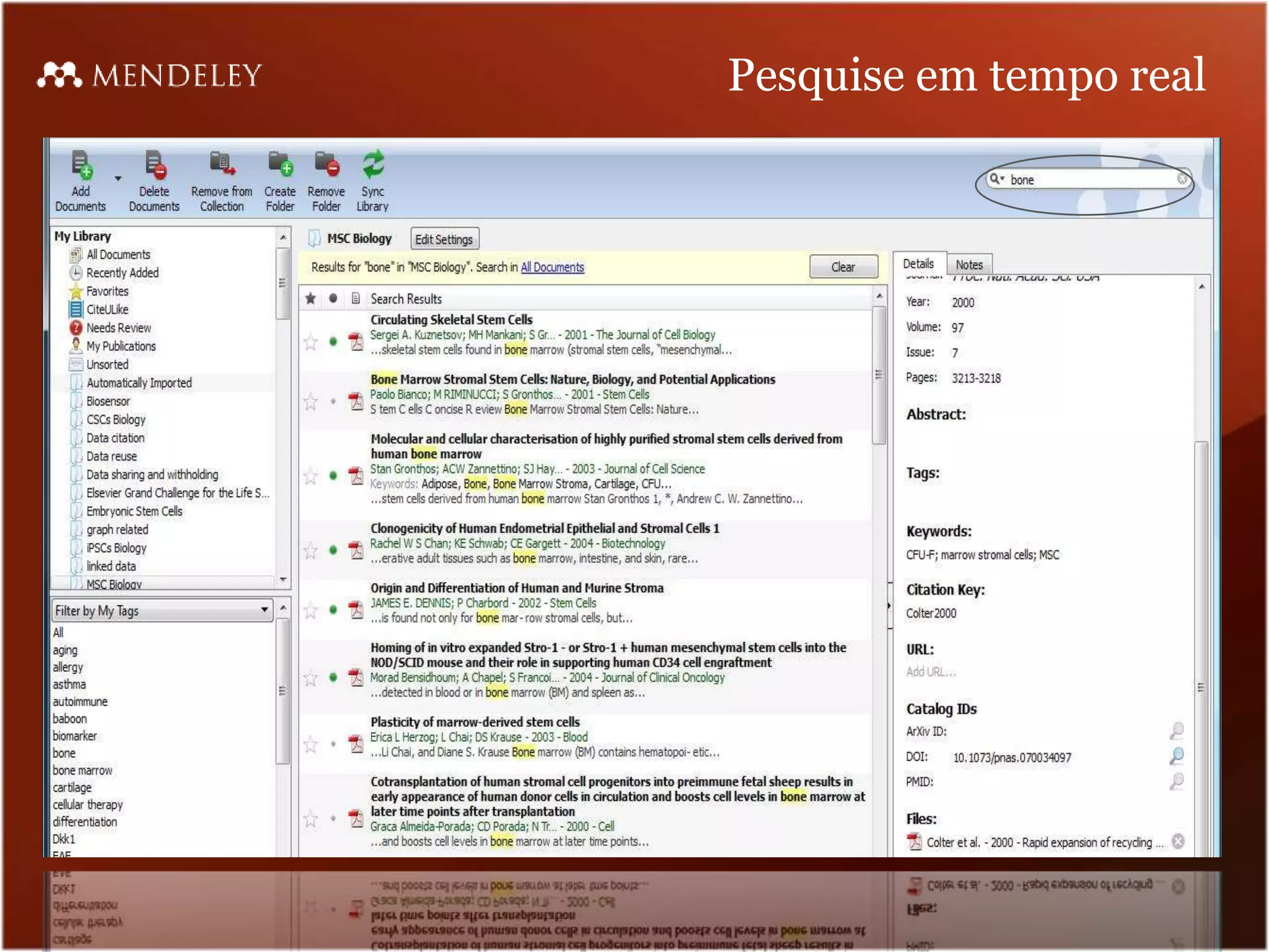 Pesquise em tempo real
 