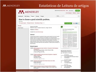 Estatísticas de Leitura de artigos
 