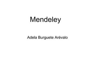 Mendeley 
Adela Burguete Arévalo 
 