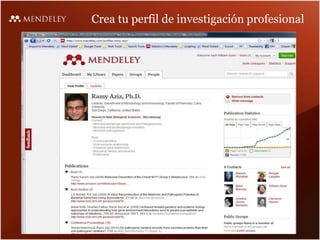 Crea tu perfil de investigación profesional
 