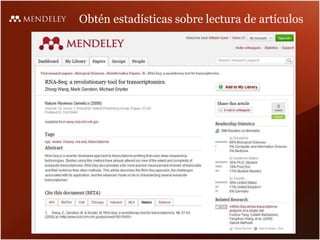 Obtén estadísticas sobre lectura de artículos
 