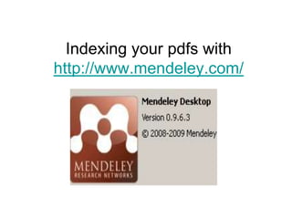 Indexing your pdfs with
http://www.mendeley.com/
 