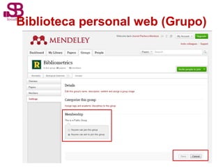 Biblioteca personal web (Grupo)
 