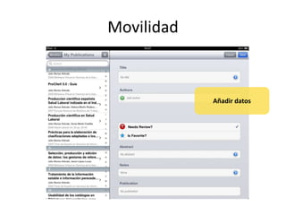 Movilidad
Añadir datos
 