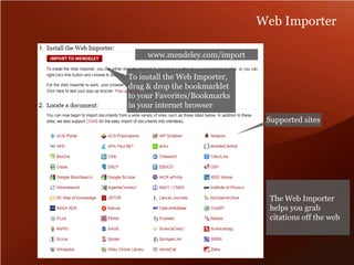 Sync with other reference management webapps