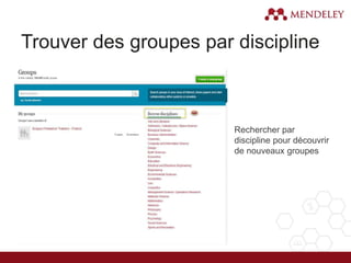 Trouver des groupes par discipline
Rechercher par
discipline pour découvrir
de nouveaux groupes
 