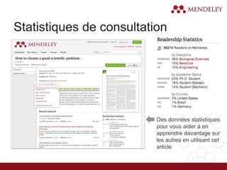 Statistiques de consultation
Des données statistiques
pour vous aider à en
apprendre davantage sur
les autres en utilisant cet
article
 
