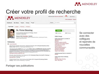 Créer votre profil de recherche
Partager ses publications
Se connecter
avec des
collègues
et rejoindre de
nouvelles
communautés
 