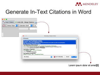 Generate In-Text Citations in Word
 
