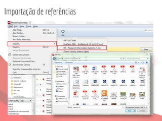 Importação de referências
 