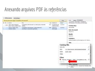 Anexando arquivos PDF às referências
 