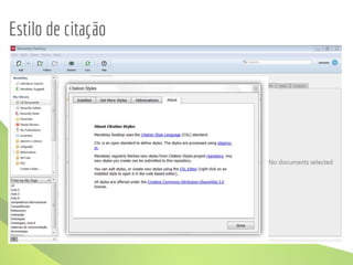 Estilo de citação
 