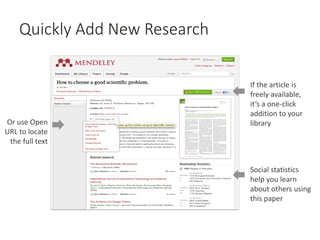 Reference Manger Reference manager Power point presentation | PDF