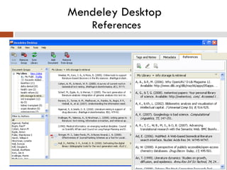 Mendeley Desktop  References 