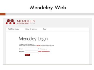 Mendeley Web 