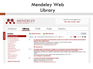 Mendeley Web Library 