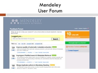 Mendeley User Forum 