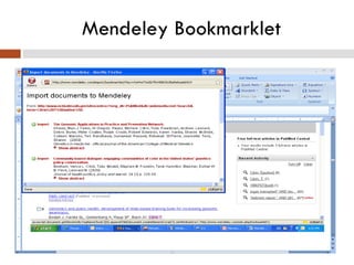 Mendeley Bookmarklet 