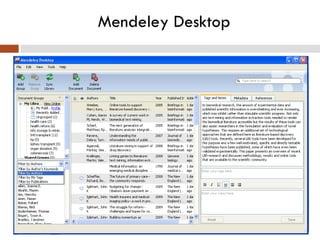 Mendeley Desktop 