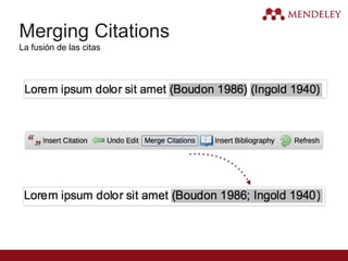 Merging Citations
La fusión de las citas
 