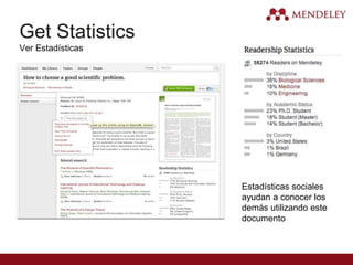 Get Statistics
Ver Estadísticas
Estadísticas sociales
ayudan a conocer los
demás utilizando este
documento
 