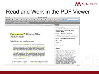 Read and Work in the PDF Viewer
 