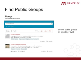 Find Public Groups
Search public groups
on Mendeley Web
 