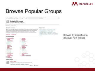 Browse Popular Groups
Browse by discipline to
discover new groups
 