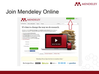 Join Mendeley Online
 