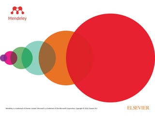 Mendeley is a trademark of Elsevier Limited. Microsoft is a trademark of the Microsoft Corporation. Copyright © 2019, Elsevier B.V.
 