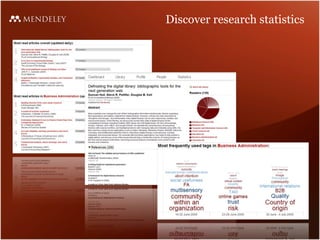 Discover research statistics 