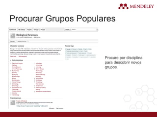 Procurar Grupos Populares
Procure por disciplina
para descobrir novos
grupos
 