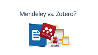 ¿Mendeley vs. Zotero?
 