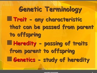 Mendelian genetics